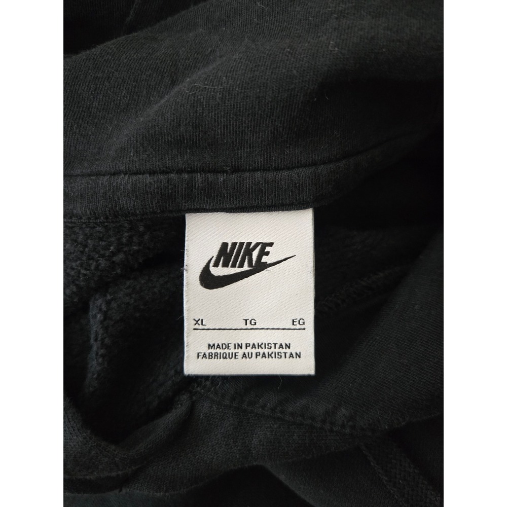 Nike Hoodie Mens XL Black Pullover Embroidered Logo Sportswear Fleece Sweatshirt - Picture 9 of 11